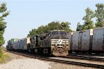 NS 9151 leads a cut of cars back towards its train (# 158)